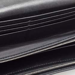 Gucci Black GG Imprime Canvas Interlocking G Wallet on Chain 