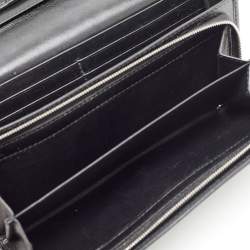 Gucci Black GG Imprime Canvas Interlocking G Wallet on Chain 