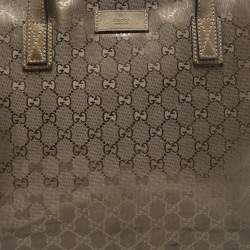 Pre Owned Gucci Bronze GG Coated Canvas Imprime Tote