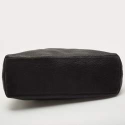 Pre Owned Gucci Black Grained Leather Medium Chain Soho Shoulder Bag