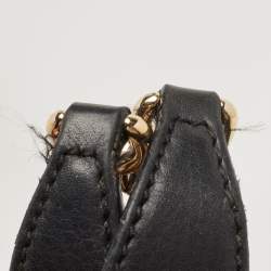 Pre Owned Gucci Black Grained Leather Medium Chain Soho Shoulder Bag
