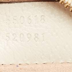 Pre Owned Gucci Off White Leather Mini Ophidia Round Shoulder Bag