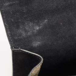 Pre Owned Gucci Black/Beige GG Supreme Canvas and Suede Medium Dionysus Shoulder Bag