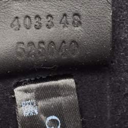 Pre Owned Gucci Black/Beige GG Supreme Canvas and Suede Medium Dionysus Shoulder Bag