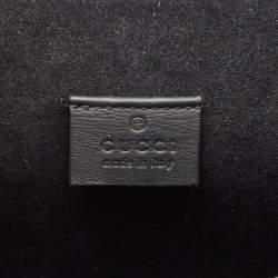 Pre Owned Gucci Black/Beige GG Supreme Canvas and Suede Medium Dionysus Shoulder Bag