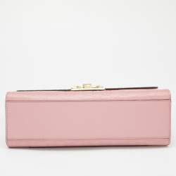 Pre Owned Gucci Pink Guccissima Leather Medium Padlock Shoulder Bag