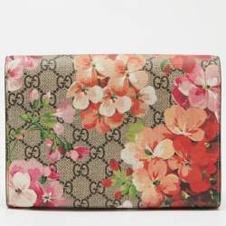 Gucci Multicolor GG Supreme Canvas and Leather Blooms Dionysus Wallet On Chain