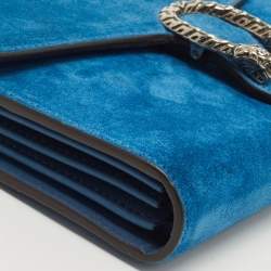 Gucci Blue Suede Dionysus Wallet On Chain