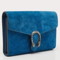 Gucci Blue Suede Dionysus Wallet On Chain