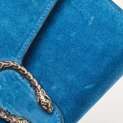 Gucci Blue Suede Dionysus Wallet On Chain
