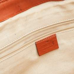 Pre Owned Gucci Orange Guccissima Leather Sukey Tote