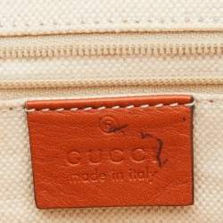 Pre Owned Gucci Orange Guccissima Leather Sukey Tote