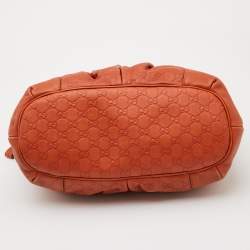 Pre Owned Gucci Orange Guccissima Leather Sukey Tote