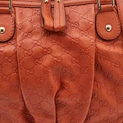 Pre Owned Gucci Orange Guccissima Leather Sukey Tote