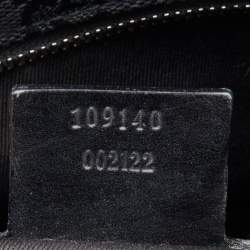 مملوكة مسبقًا Gucci Black GG Canvas and Leather Braided Handle Tote