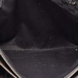 مملوكة مسبقًا Gucci Black GG Canvas and Leather Braided Handle Tote