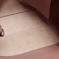 Pre Owned Gucci Old Rose Leather Medium Soft Jackie Tote