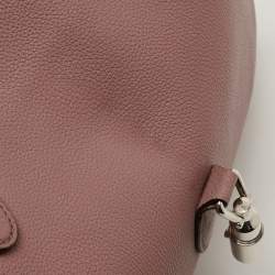 Pre Owned Gucci Old Rose Leather Medium Soft Jackie Tote