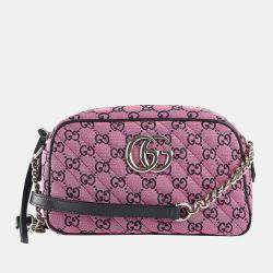 Gucci Black/Pink GG Canvas and Satin Small Limited Edition Tom