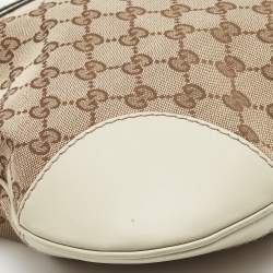 Pre Owned Gucci Beige/Brown GG Canvas and Leather Mayfair Bow Crossbody Bag