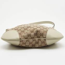Pre Owned Gucci Beige/Brown GG Canvas and Leather Mayfair Bow Crossbody Bag