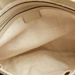 Pre Owned Gucci Beige/Brown GG Canvas and Leather Mayfair Bow Crossbody Bag