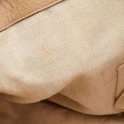 Pre Owned Gucci Beige Leather Soho Working Tote