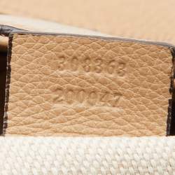 Pre Owned Gucci Beige Leather Soho Working Tote