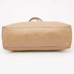 Pre Owned Gucci Beige Leather Soho Working Tote