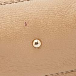 Pre Owned Gucci Beige Leather Soho Working Tote