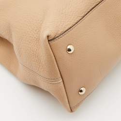 Pre Owned Gucci Beige Leather Soho Working Tote