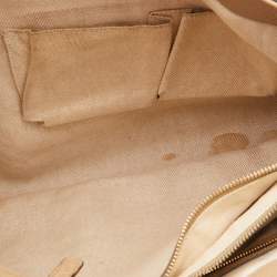Pre Owned Gucci Beige Leather Soho Working Tote