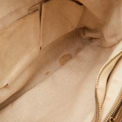 Pre Owned Gucci Beige Leather Soho Working Tote