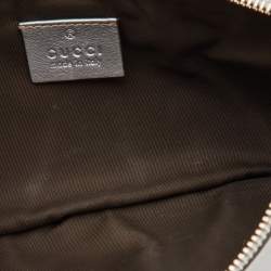 Gucci Silver Guccissima Leather Interlocking G Wristlet Clutch