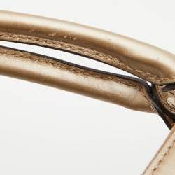 Pre Owned Gucci Beige GG Canvas and Leather Sukey Tote