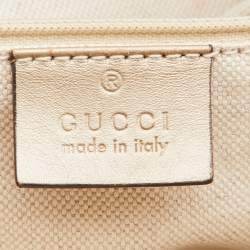 Pre Owned Gucci Beige GG Canvas and Leather Sukey Tote