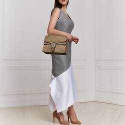 Pre Owned Gucci Beige Suede and Leather Medium Dionysus Shoulder Bag