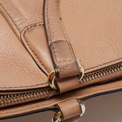 Pre Owned Gucci Beige Leather Soho Tassel Tote