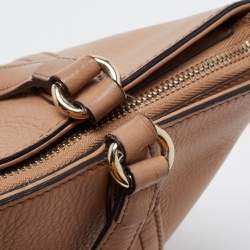 Pre Owned Gucci Beige Leather Soho Tassel Tote