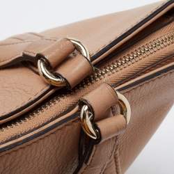 Pre Owned Gucci Beige Leather Soho Tassel Tote