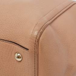 Pre Owned Gucci Beige Leather Soho Tassel Tote