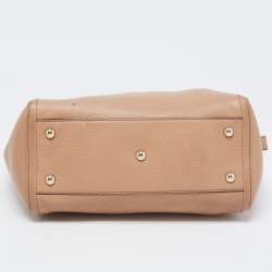 Pre Owned Gucci Beige Leather Soho Tassel Tote