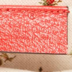 Pre Owned Gucci Red Floral Embroidered Leather Small Dionysus Shoulder Bag
