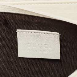 Gucci White Star Print GG Supreme Canvas Continental Wallet