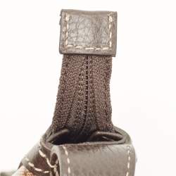 Pre Owned Gucci Beige/Brown Crystal GG Canvas and Leather Princy Hobo