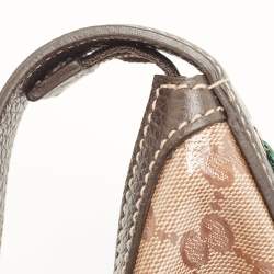 Pre Owned Gucci Beige/Brown Crystal GG Canvas and Leather Princy Hobo