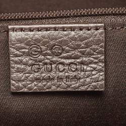 Pre Owned Gucci Beige/Brown Crystal GG Canvas and Leather Princy Hobo