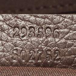 Pre Owned Gucci Beige/Brown Crystal GG Canvas and Leather Princy Hobo