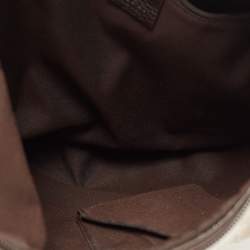 Pre Owned Gucci Beige/Brown Crystal GG Canvas and Leather Princy Hobo