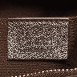 Pre Owned Gucci Beige/Brown GG Canvas and Leather Small Princy Hobo